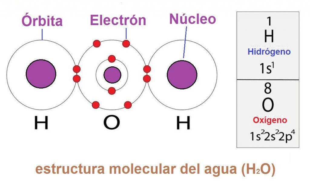 la estructura molecular del agua puede ser simple
